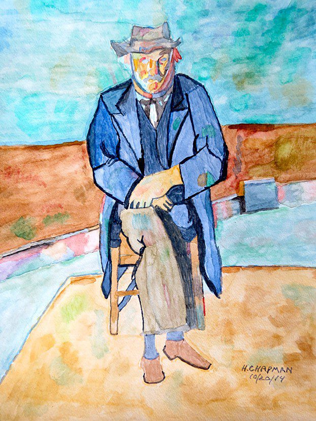 Henry Chapman Cezanne Watercolor Study