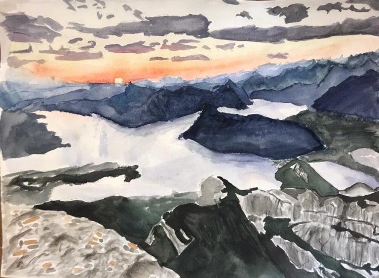 Katherine Tombaugh Sunrise of Alpnachstad
