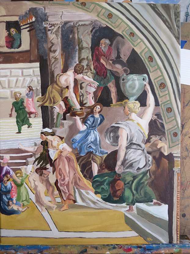 Nicole Anderson Detail of Fire In The borgo By Raphael